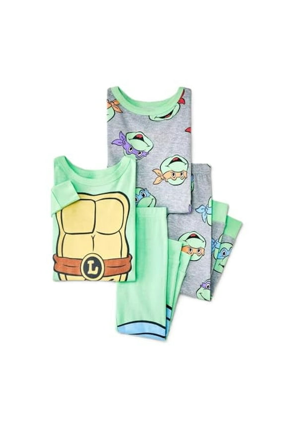 Disney Toddler Boys' 4pc Snug Fit Teenage Mutant Ninja Turtles Cotton Pajama Set - 5 Years, Green