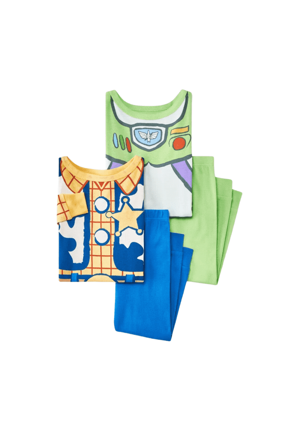 Toddler Boys 4pc Snug Fit Toy Story Cotton Pajama Set Woody & Buzz 4T