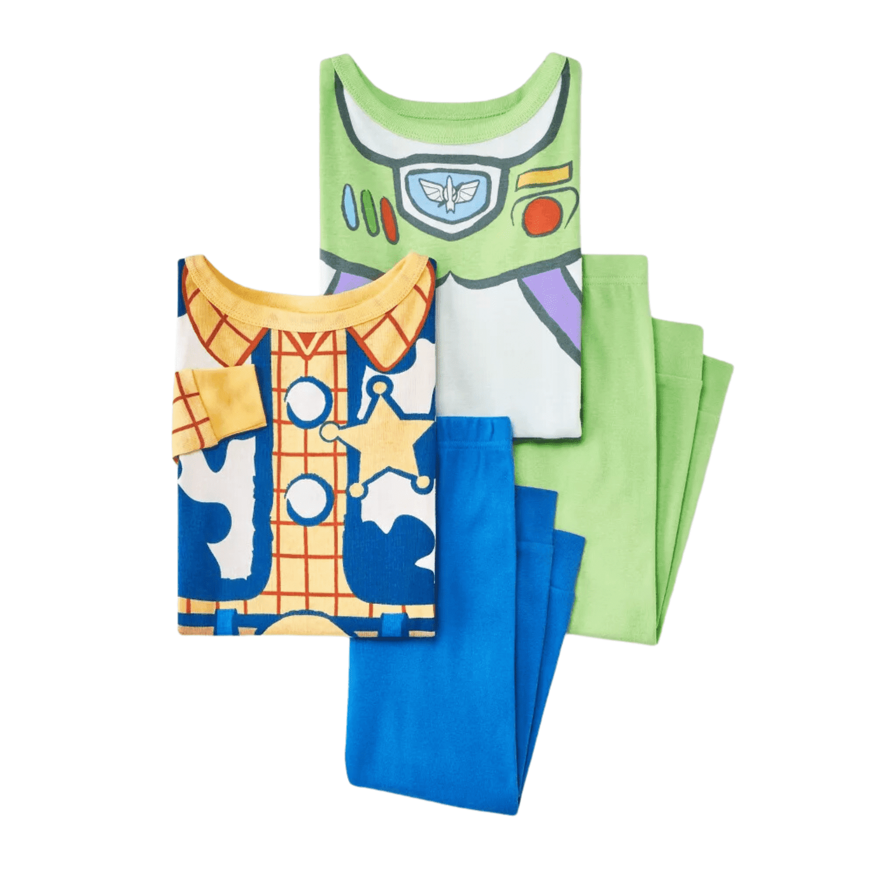 DISNEY Toddler Boys 4pc Snug Fit Toy Story Cotton Pajama Set Woody & Buzz 5T