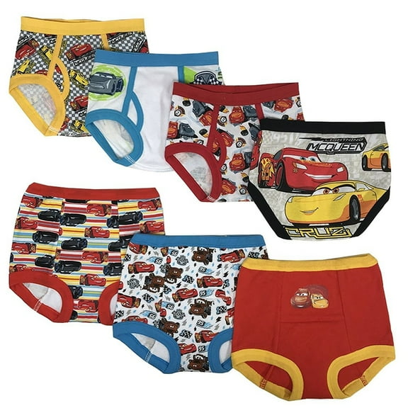 Disney Toddler Boys' Cars 3pk Training Pants and 4pk Briefs