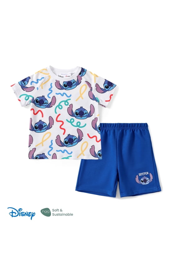 Toddler Boys Lilo & Stitch Graphic T-Shirts and Shorts 2 Pieces Summer Outfit Sets Sizes 2-6