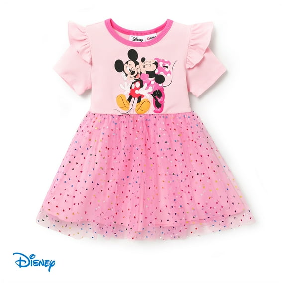 Disney Toddler Girl Dress Mickey and Minnie Princess Tutu Party Dress Valentines Outfits Sizes 2-6