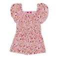 thumbnail image 1 of Disney Toddler Girl Minnie Mouse Smocked Print Romper, Sizes 18M-5T, 1 of 4