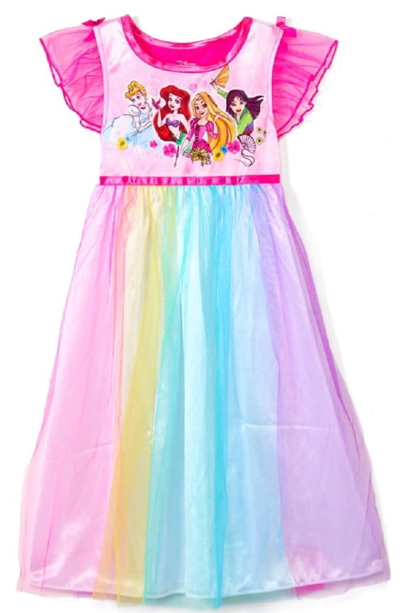 Girls' Fantasy Gown Nightgown 5T, Princess Party Gown 4