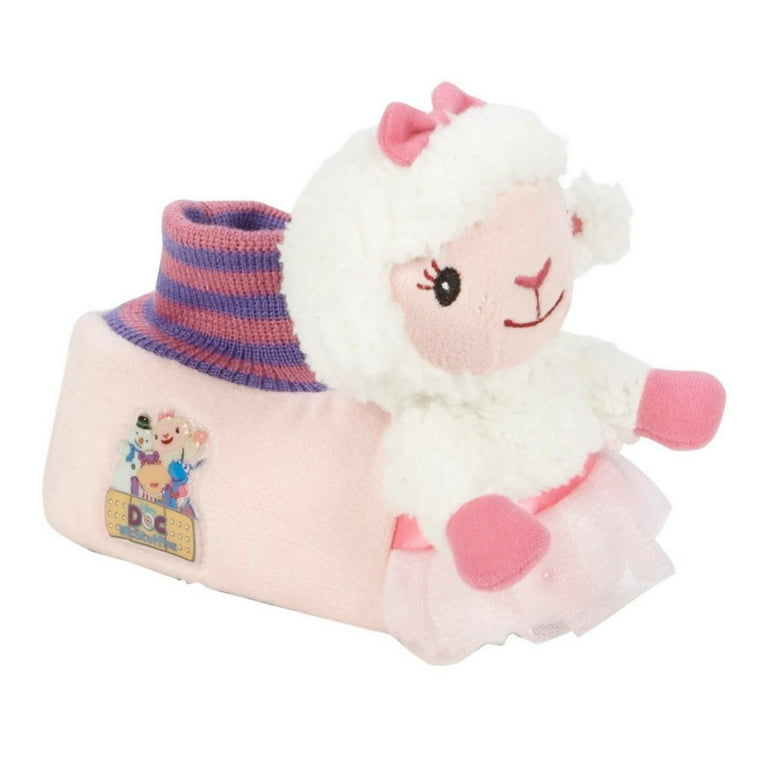 Disney Toddler Girls Doc McStuffins Lambie Slippers Plush Lamb House Shoes