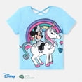 thumbnail image 1 of Disney Toddler Girls Graphic Tee, Minnie Mouse Character Outfit Cloth, Graphic Print Short Sleeve T-Shirt Minnie Blue 4-5T, 1 of 6