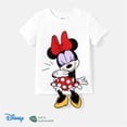 thumbnail image 1 of Disney Toddler Girls Graphic Tee, Minnie Mouse Character Outfit Cloth, Graphic Print Short Sleeve T-Shirt Minnie White 5-6T, 1 of 6