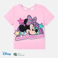 thumbnail image 1 of Disney Toddler Girls Graphic Tee, Minnie Mouse Character Outfit Cloth, Graphic Print Short Sleeve T-Shirt Rainbow Pink 8-9T, 1 of 6