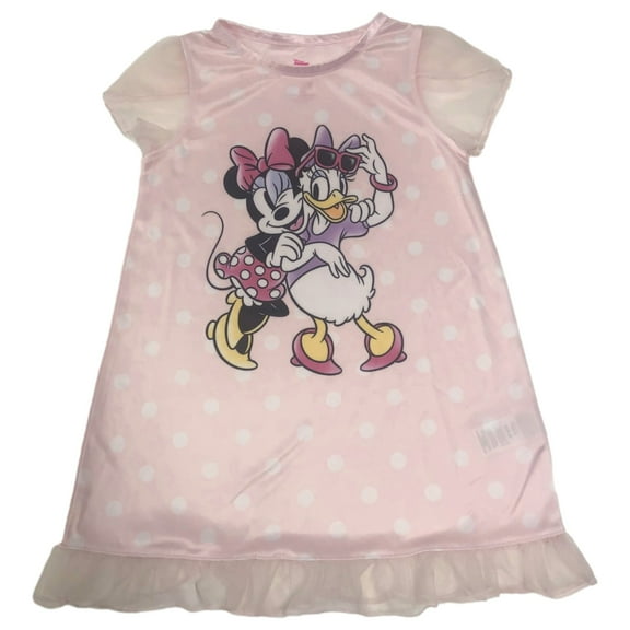 Disney Toddler Girls Lightweight Pink Minnie Mouse & Daisy Duck Nightgown 3T