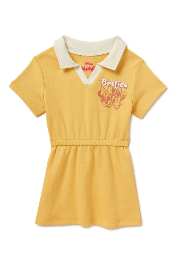 Disney Toddler Girls Mickey Mouse Floral Print Retro Dress, Sizes 2 Toddler-18 Months