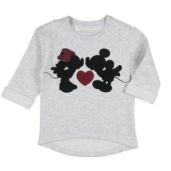Disney Toddler Girls' Mickey and Minnie Love Light Sweatshirt Pullover Top