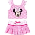 thumbnail image 1 of Disney Girls' Minnie Mouse 2 Piece Top and Skirt Swimsuit Set, 1 of 4