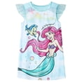 thumbnail image 1 of Disney Toddler Girls Nightgowns Sleepshirts Female, Aqua, Size: 3T, Little Mermaid, 1 of 4