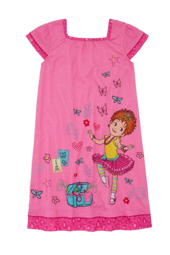 Toddler Girls Pink Fancy Nancy Butterfly Nightgown Sleep Dress 2T