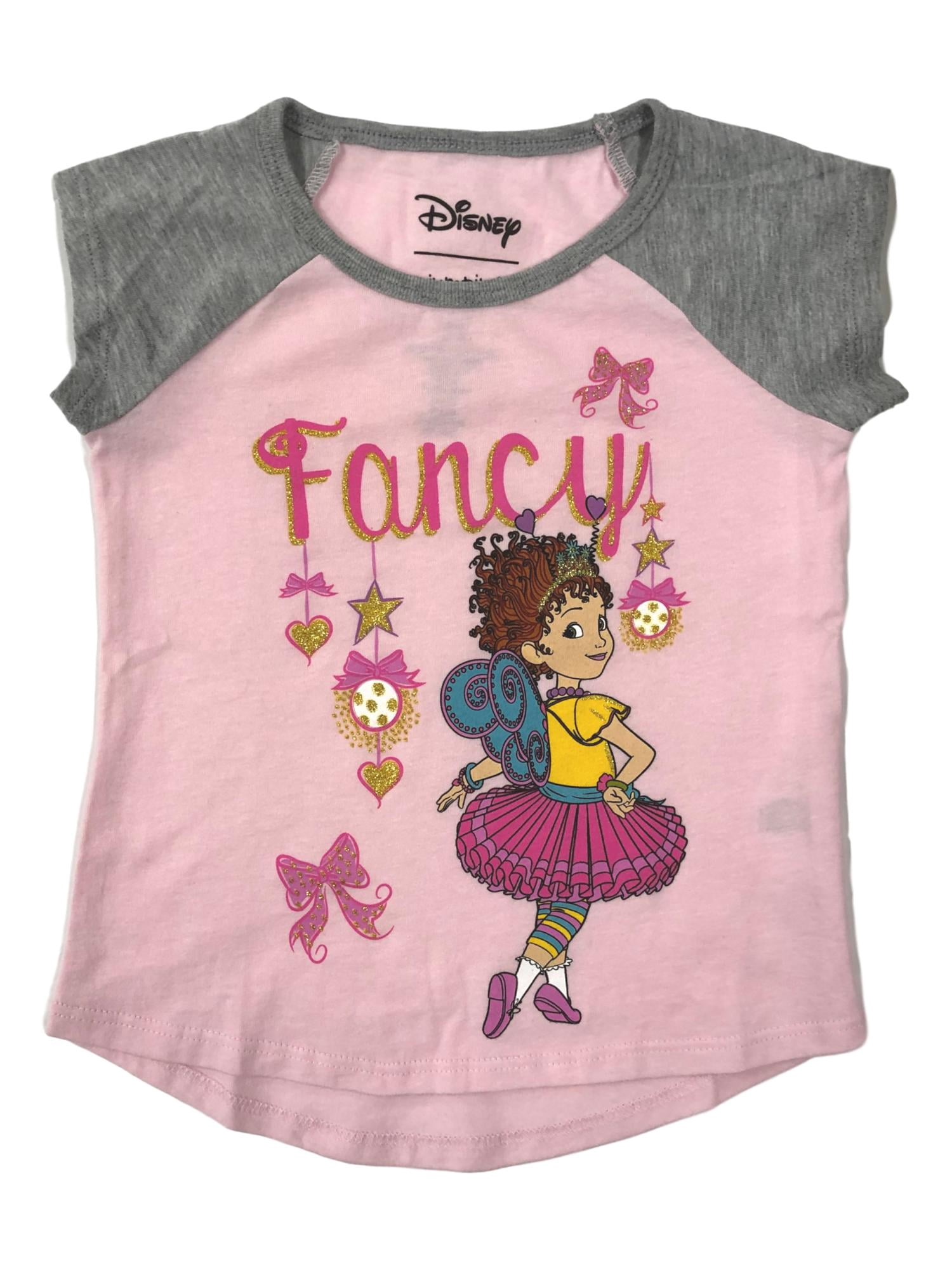 Disney Toddler Girls Pink & Gray Fancy Nancy T-Shirt Tee Shirt 2T 