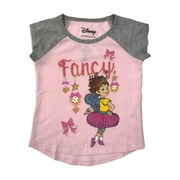 Disney Toddler Girls Pink & Gray Fancy Nancy T-Shirt Tee Shirt 2T
