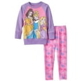 thumbnail image 1 of Disney Toddler Girls Purple & Pink Princess Sweatshirt & Leggings 2 PC Outfit 2T, 1 of 1
