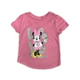 thumbnail image 1 of Disney Toddler Girls Short Pink & Silver Sparkle Minnie Mouse Love Tee Shirt 4T, 1 of 1