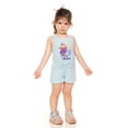 thumbnail image 1 of Disney Toddler Girls Sleeveless Romper Blue 6, 1 of 4