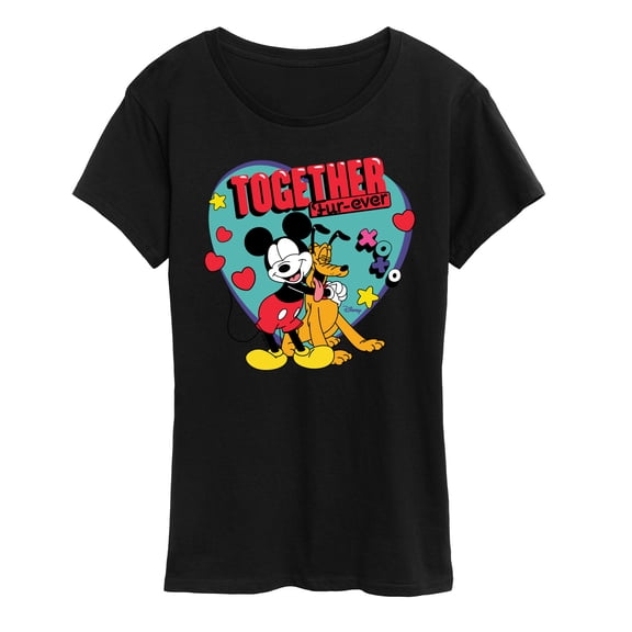 Disney - Together Fur Ever Mickey Pluto - Women's Short Sleeve Graphic T-Shirt