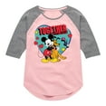 thumbnail image 1 of Disney - Together Fur Ever Mickey Pluto - Youth Girls Raglan Graphic T-Shirt, 1 of 5