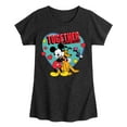 thumbnail image 1 of Disney - Together Fur Ever Mickey Pluto - Youth Girls Short Sleeve Graphic T-Shirt, 1 of 5