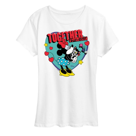 Disney - Together Fur Ever Minnie Figaro - Women's Short Sleeve Graphic T-Shirt