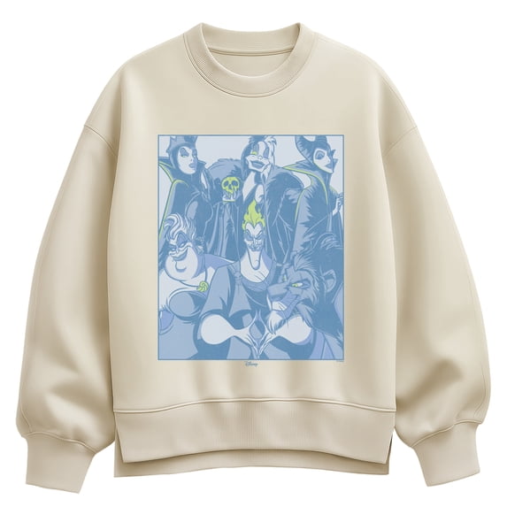 Disney - Tonal Villains Women's Oversized Fleece Crew Sweatshirt