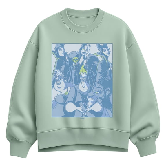 Disney - Tonal Villains Women's Oversized Fleece Crew Sweatshirt