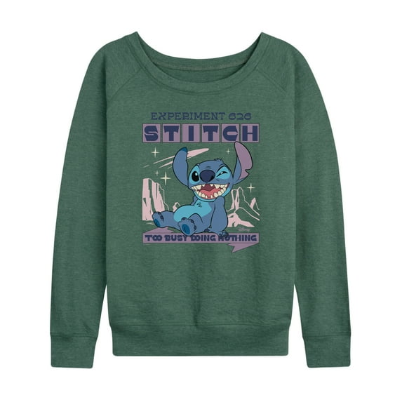 Lilo & Stitch - Too Busy - Women's French Terry Long Sleeve Pullover