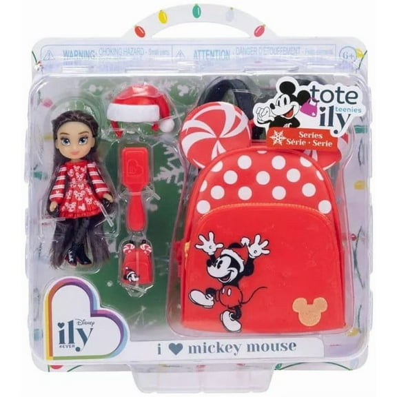 Disney Tote Ily Teenies Holiday I Love Mickey Mouse Mini Doll