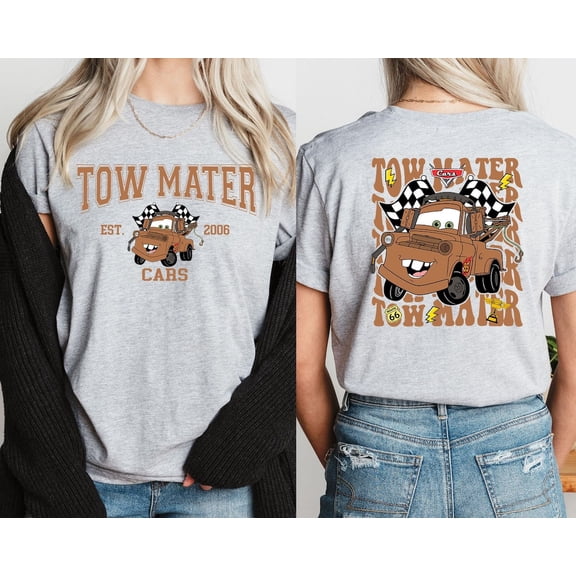 Disney Tow Mater Cars Mcqueen Piston Cup Champion Race T-Shirt All size S-3XL