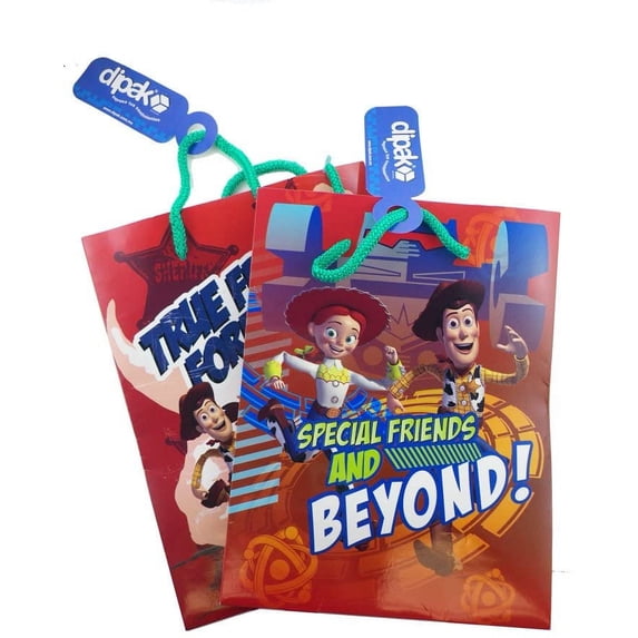 Disney Toy Story 13" x 9.5" Gift Bags, Red, 2 Pack