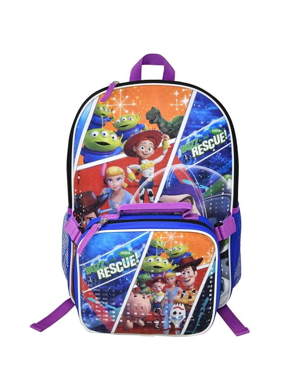 Toy Story 16" Shoulder Backpack for School with Rectangular Lunch Bag