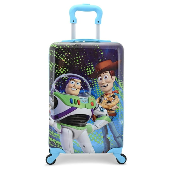 Disney Toy Story 20" Hardshell Luggage - Woody Buzz Cute & Durable Hard-side Suitcase for Travel with Spinner Wheels 20"x12"x8"