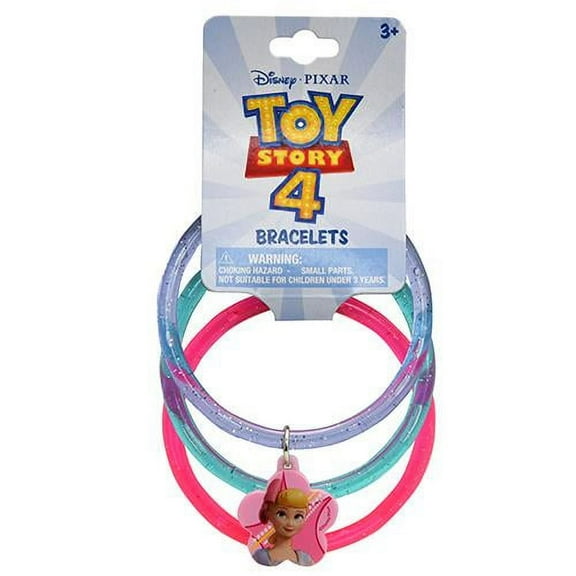 Disney Toy Story 4- 3 on Glitter Bangles with Plastic Charm