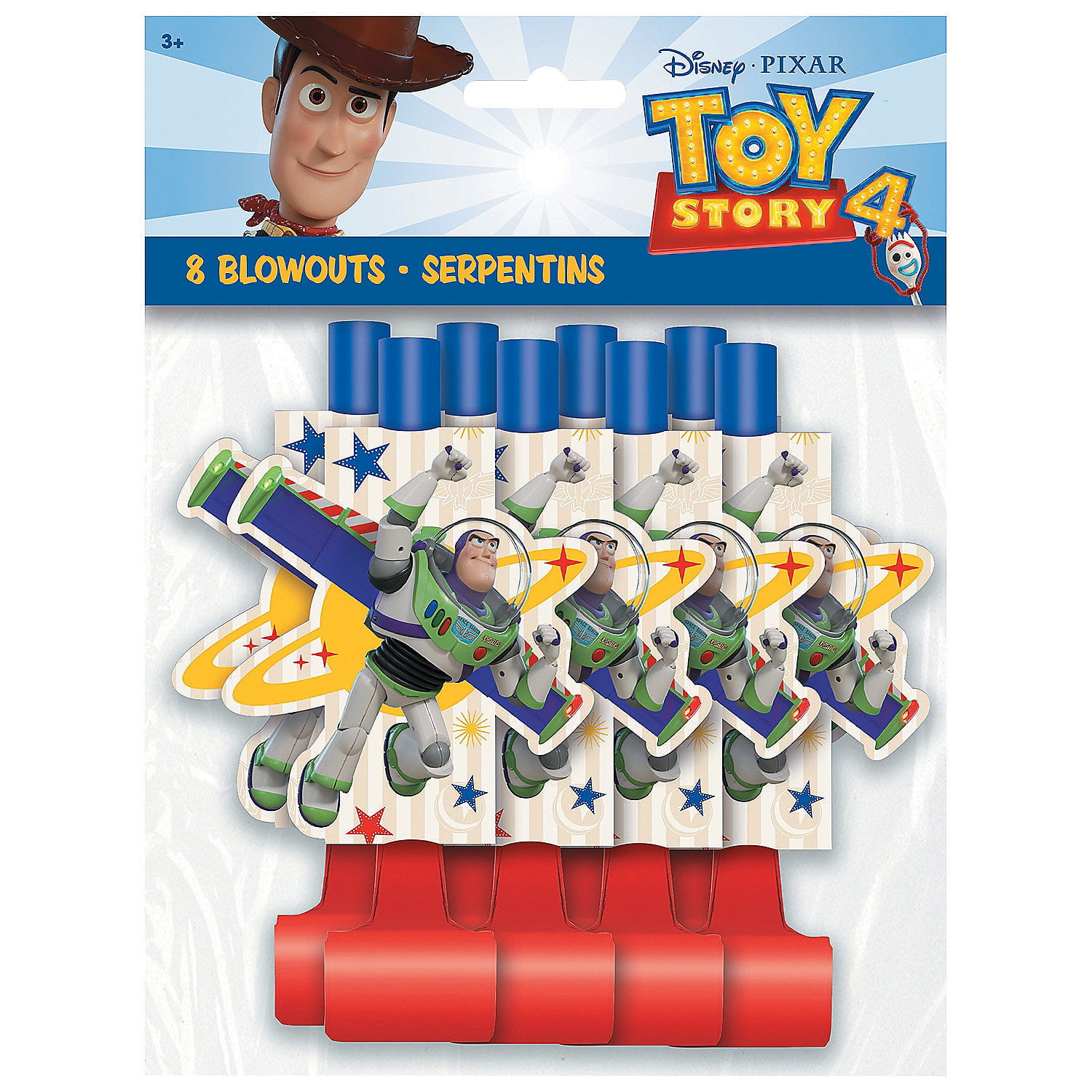 ORIENTAL TRADING COMPANY Disney Toy Story 4 Blowouts, 8Ct - Party Supplies - 8 Pieces