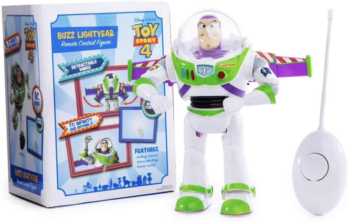 Disney Toy Story 4 Buzz Lightyear Remote Control Figure with Retractable Wings