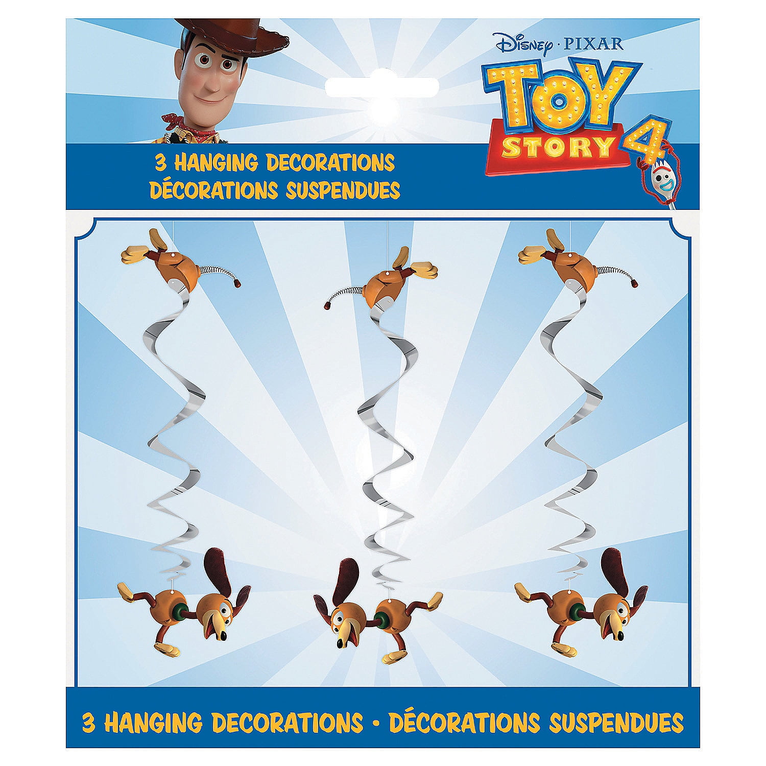 ORIENTAL TRADING COMPANY Disney Toy Story 4 Hanging Swirls - Party Supplies - 3 Pieces