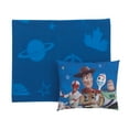 thumbnail image 1 of Disney Toy Story 4 Toddler Blanket and Pillow Set Buzz Lightyear Blue Polyester, 1 of 10