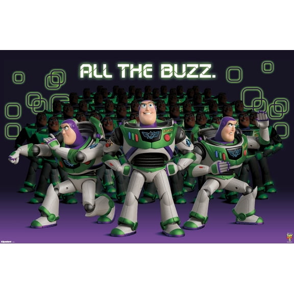 Disney Toy Story 5 (2026) - Buzz Lightyears All The Buzz Wall Poster, 14.725" x 22.375"