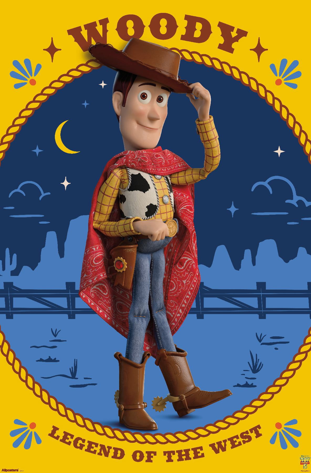 PEACEMINUSONE TOY STORY ウッディ ポスター Disney Toy Story 5 (2026) - Woody Legend of the West Wall Poster