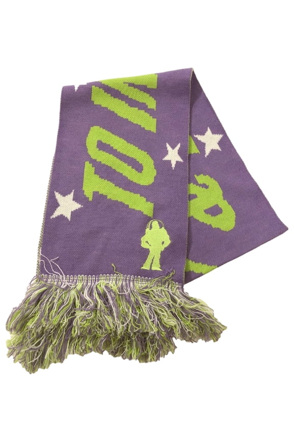 Toy Story Adult Womens Purple Buzz Lightyear Infinity & Beyond Scarf