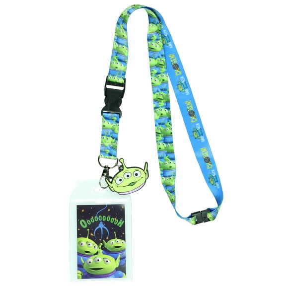 Disney Toy Story Alien I Have Been Chosen Lanyard with Clear ID Badge Holder and 2" Rubber Alien Charm