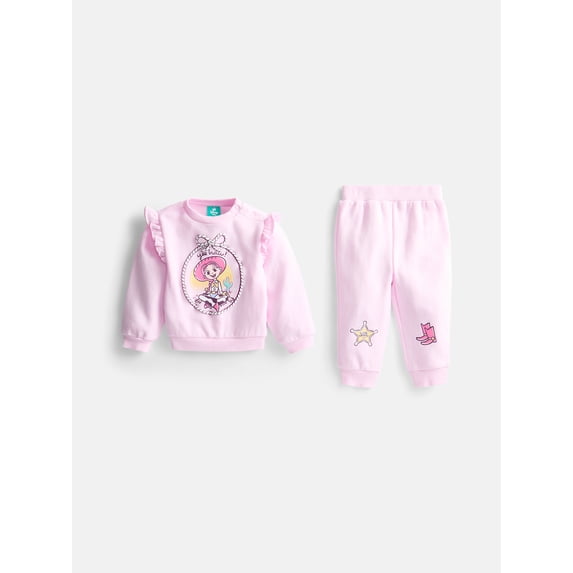 Disney Toy Story Baby Girls' Fleece Sweatshirt and Joggers Set, 2-Piece, Sizes 0/3M-24M