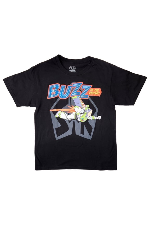Toy Story Boys Black Buzz Lightyear Alien T-Shirt Tee Shirt Medium 8
