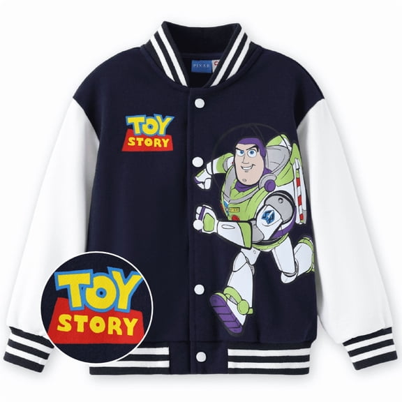 Disney Toy Story Boys Bomber Jackets Buzz Lightyear Varsity Lightweight Sweatshirts Gift Fall Spring Toddler 3-4T