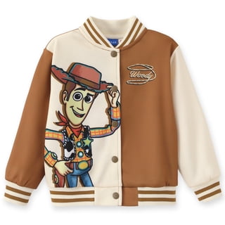 Disney Toy Story Boys Bomber Jackets Woody Varsity Lightweight Sweatshirts Gift Fall Spring kid 4-5T