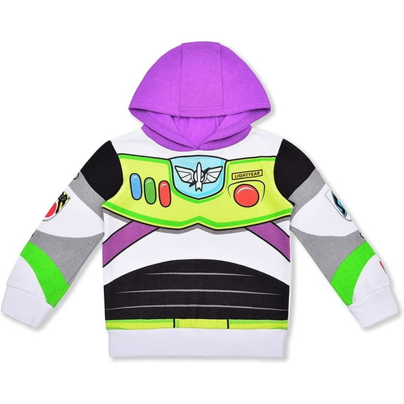 Disney Toy Story Boys’ Buzz Lightyear Pullover Hoodie for Toddler and Little Kids