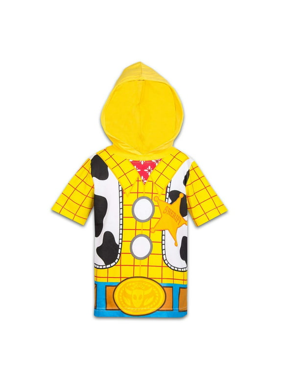 Disney Toy Story Boys Costume Shirt Toy Story Hooded Costume Tee - Buzz Lightyear and Sheriff Woody Cosplay Costume Shirt